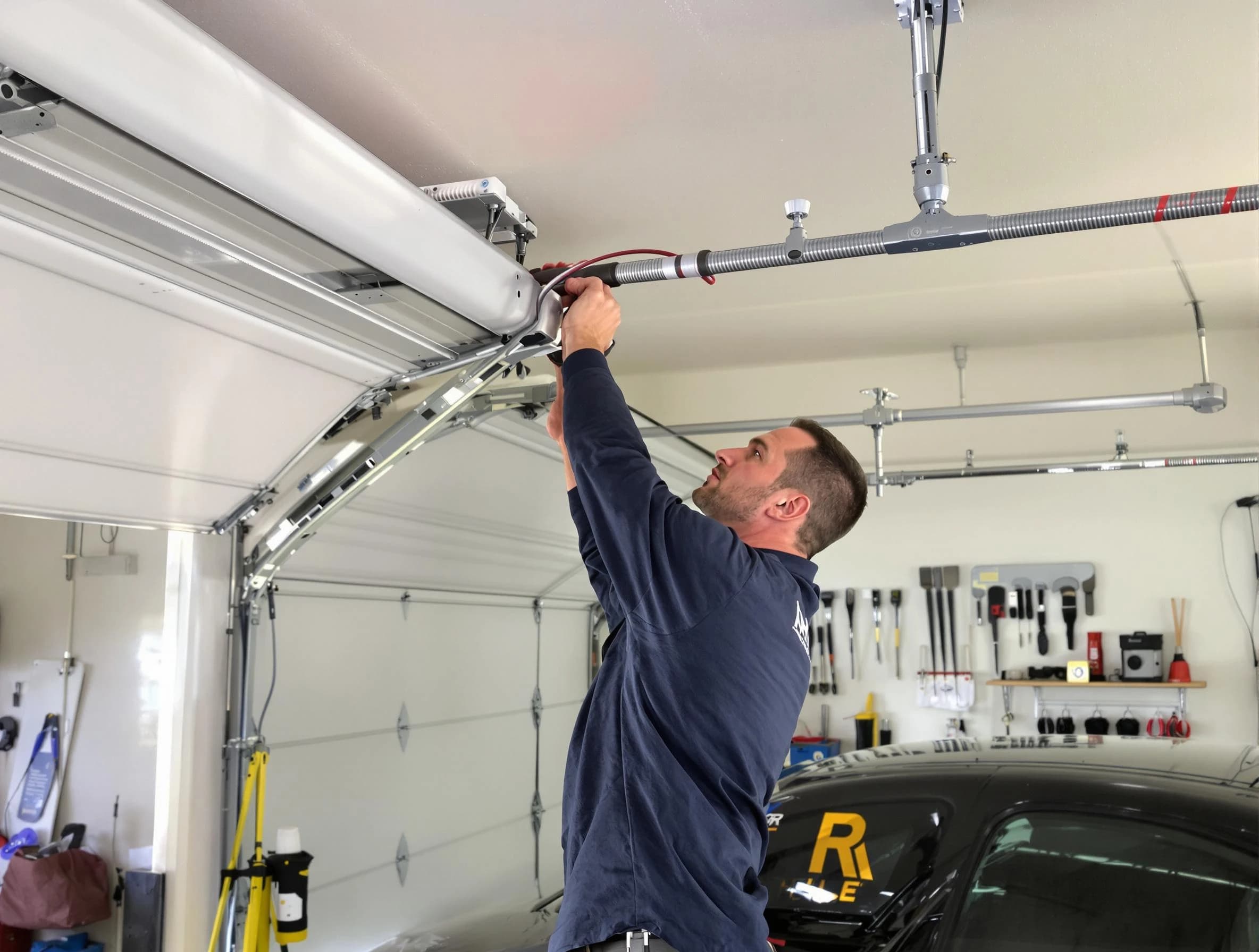 Nutley Garage Door Repair technician performing garage door cable repair in Nutley