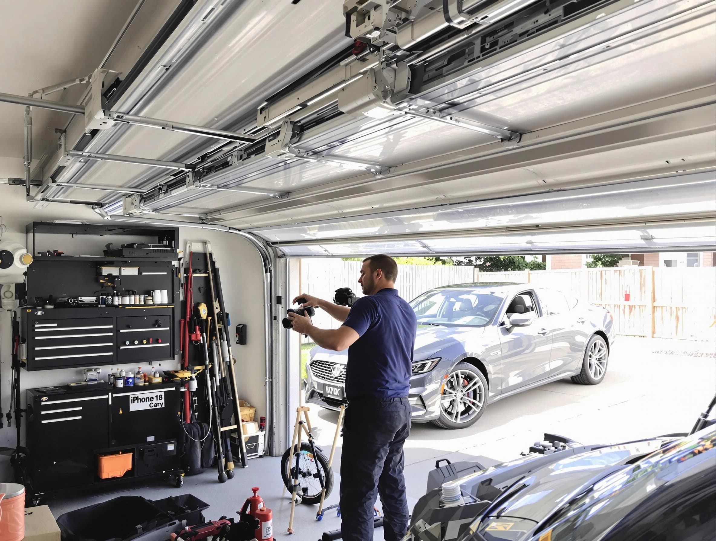 Nutley Garage Door Repair technician fixing noisy garage door in Nutley