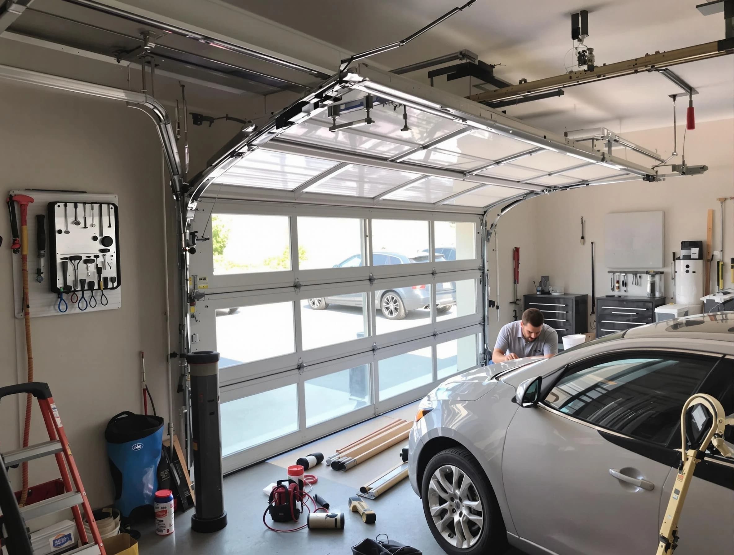 Garage door noise reduction service by Nutley Garage Door Repair in Nutley