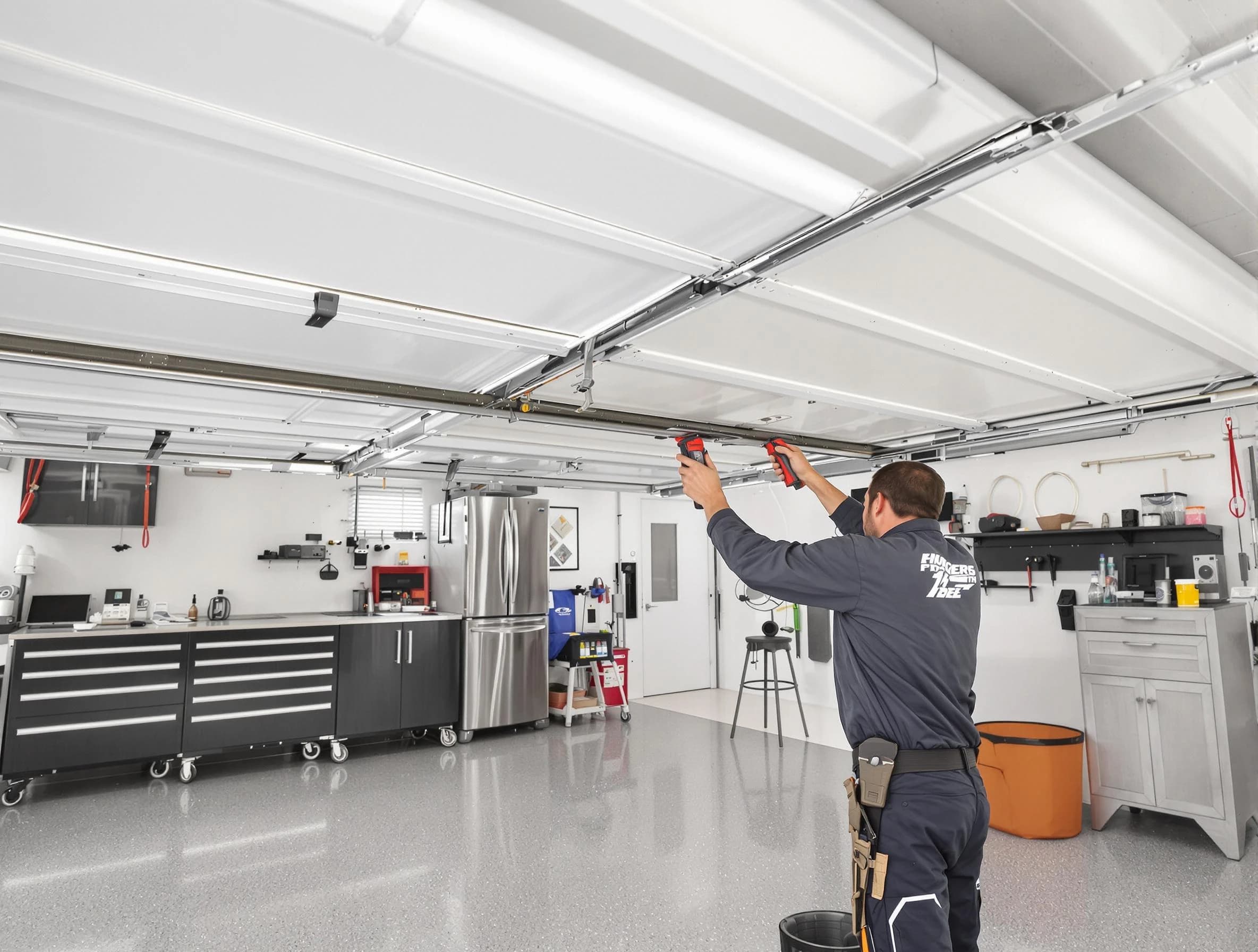 Overhead garage door repair service by Nutley Garage Door Repair in Nutley