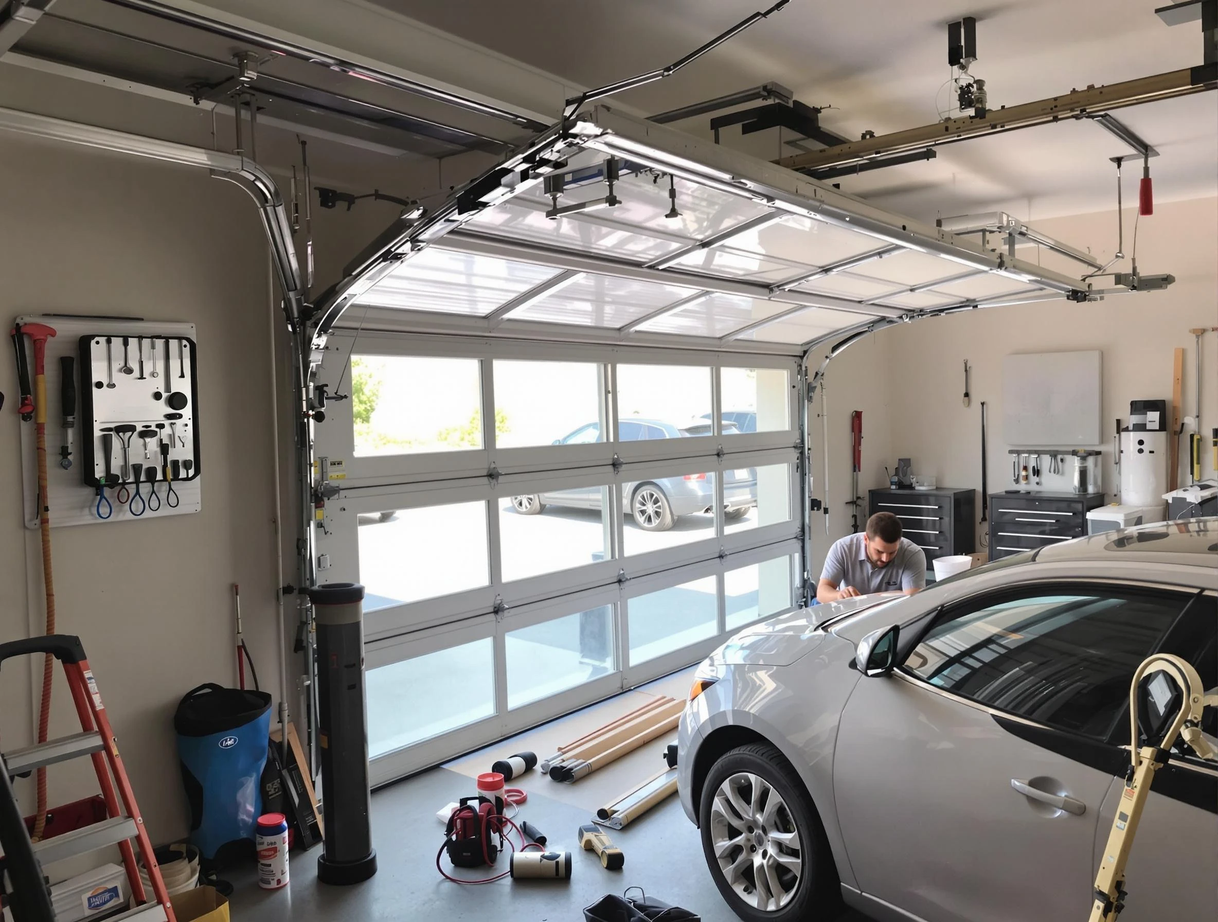 Garage door noise reduction service by Nutley Garage Door Repair in Nutley