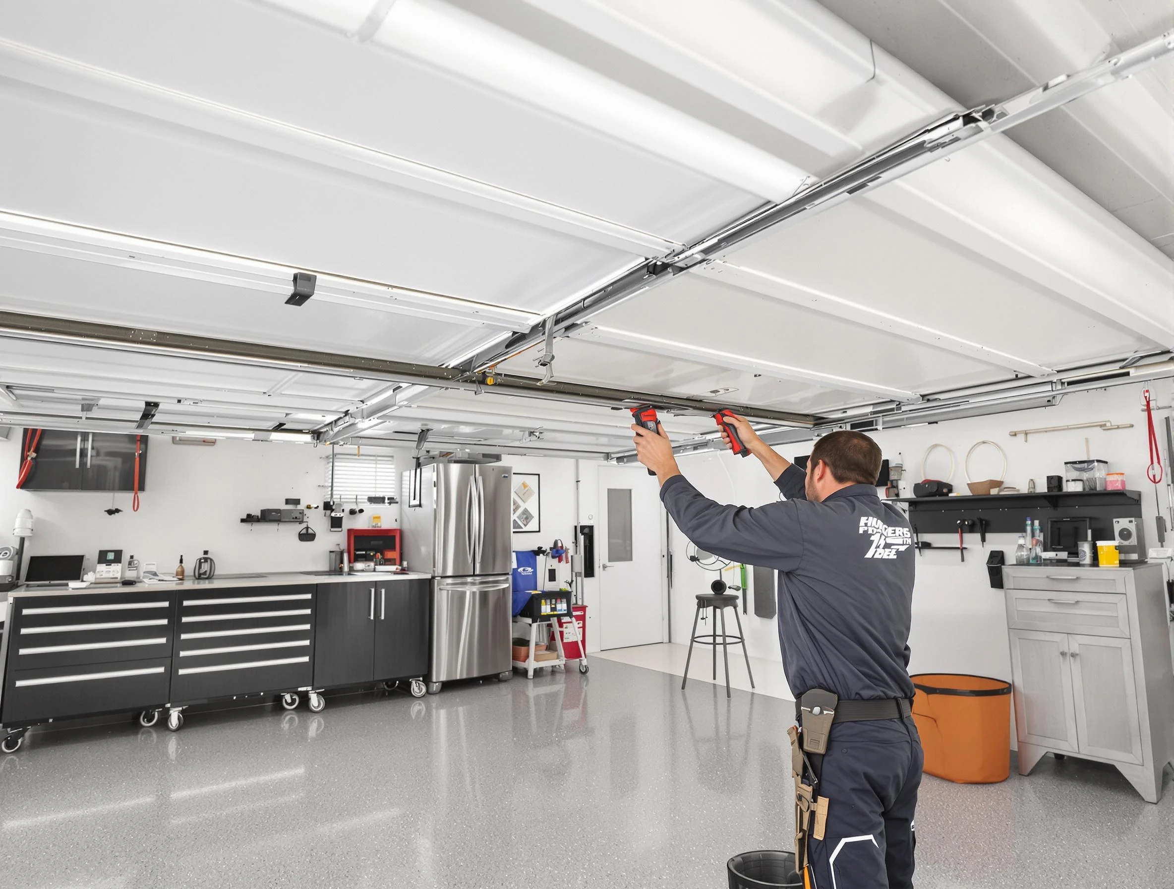 Overhead garage door repair service by Nutley Garage Door Repair in Nutley